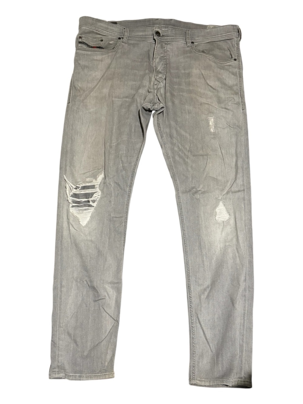 Diesel Slim Distressed Light Grey Jeans